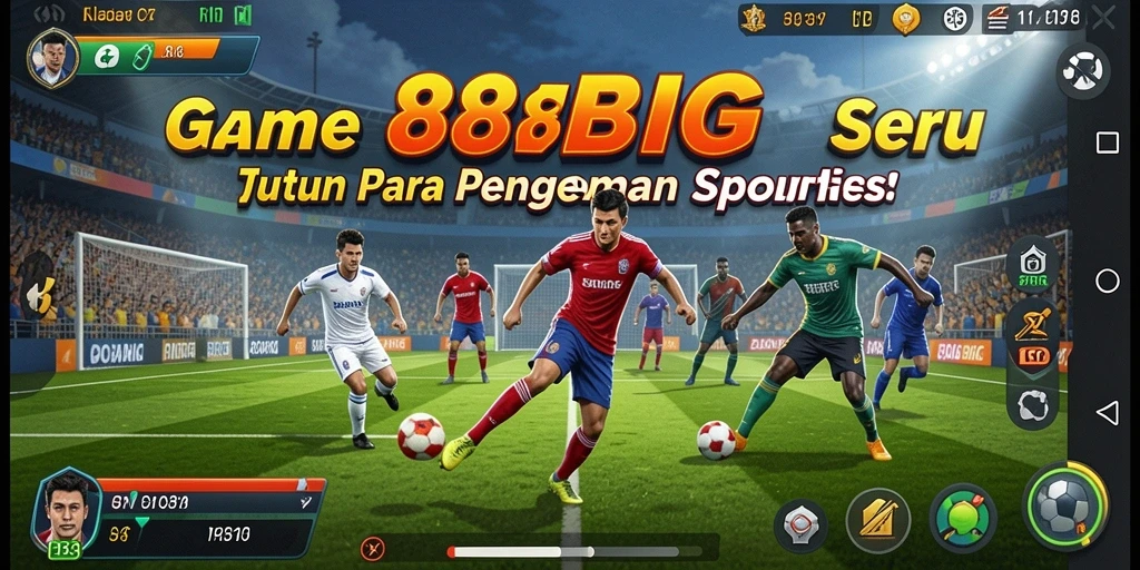 Tampilan utama gameplay 88BIG yang penuh aksi olahraga.
