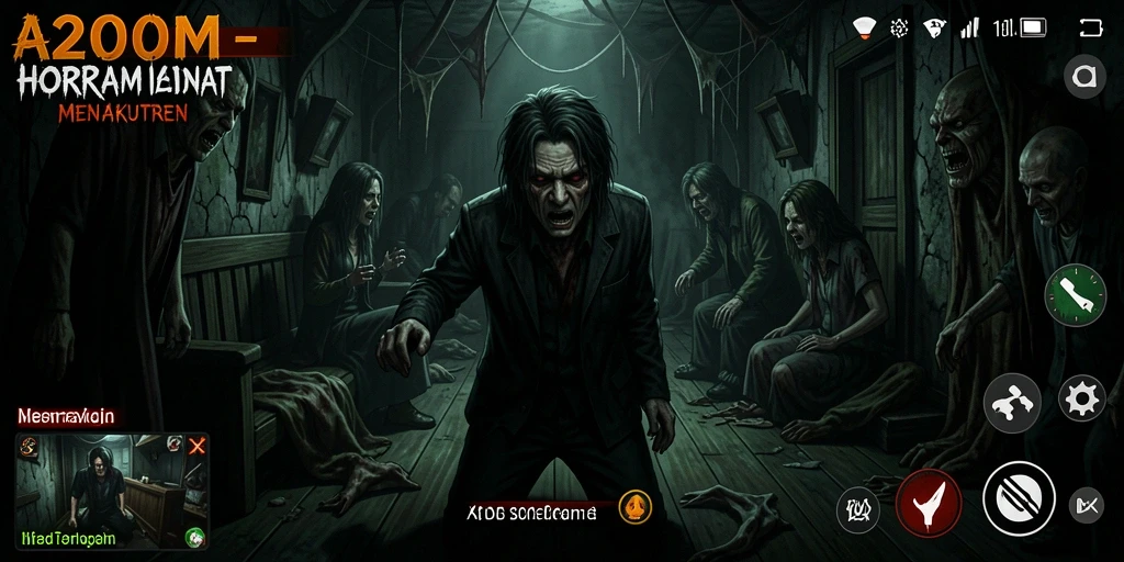 Tampilan gameplay A200M yang menegangkan dan menakutkan.