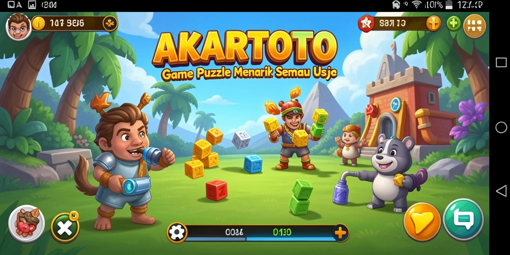 Tangkapan layar gameplay AKARTOTO yang seru dan menantang.