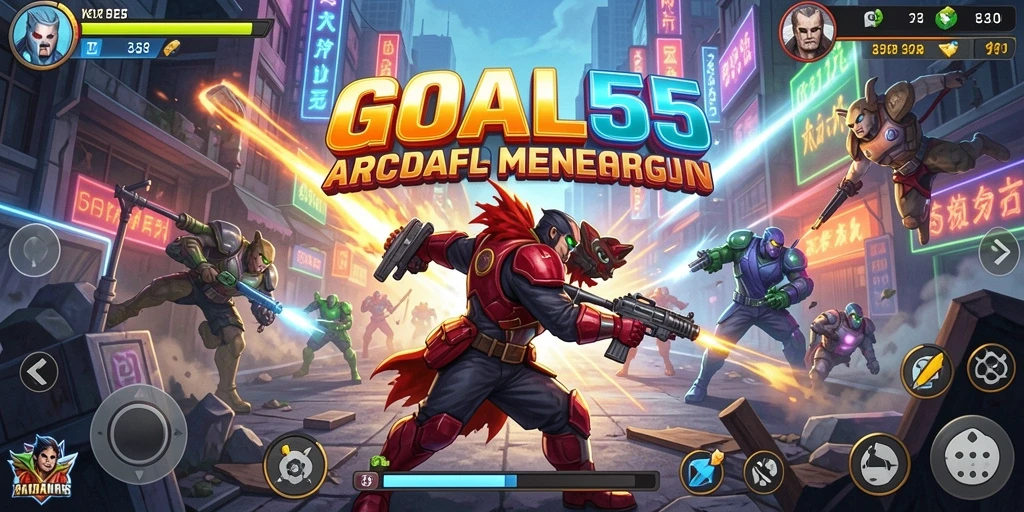 Tampilan gameplay seru dari GOAL55 yang menantang para pemain.