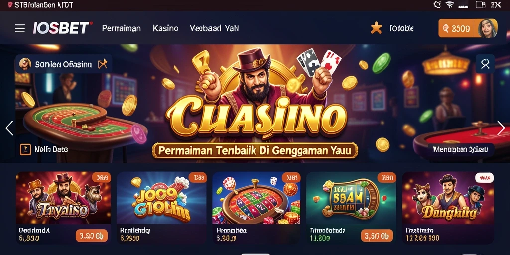 Tampilan gameplay Kasino yang mendebarkan dan interaktif di IOSBET.