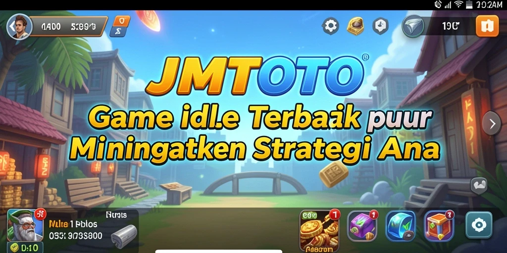 Tampilan gameplay utama JMTOTO dengan fitur idle yang menarik.