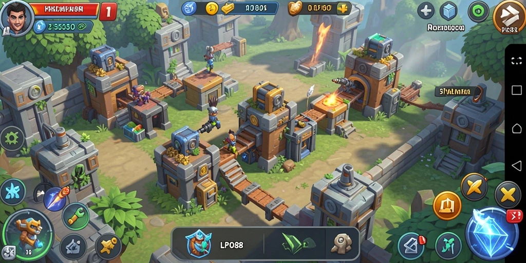Tampilan gameplay seru di LPO88 Tower Defense.
