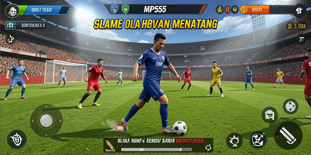 Screenshot utama MPO555 menampilkan aksi seru dalam pertandingan olahraga.
