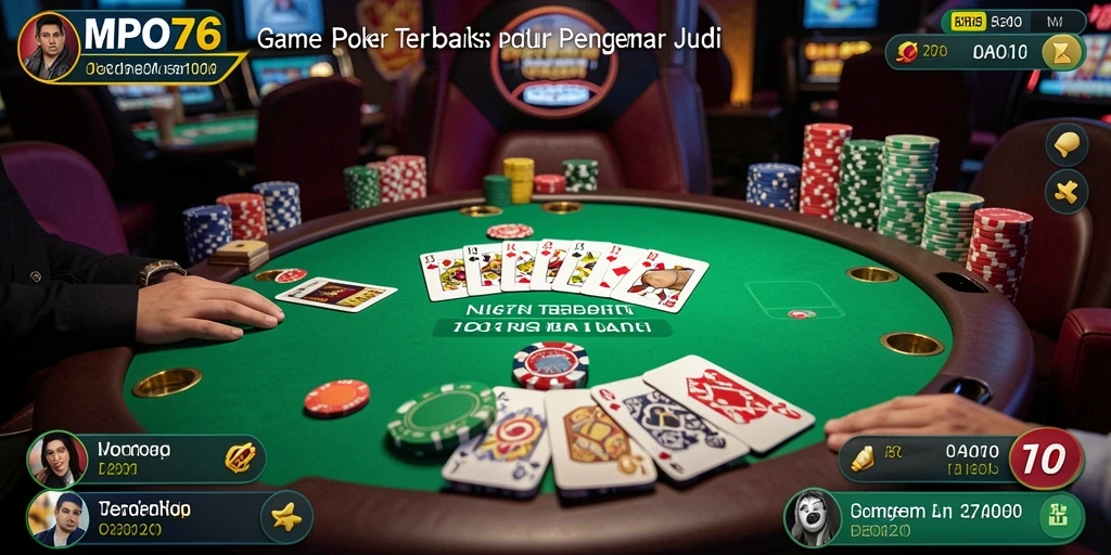 Screenshot MPO76 menampilkan gameplay poker yang seru dan menegangkan.