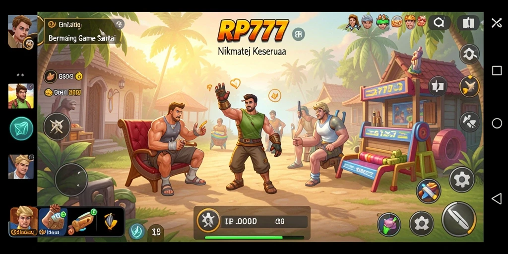 Tampilan gameplay menarik dan penuh warna dari RP777.