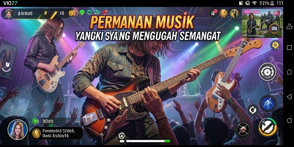 Screenshot gameplay VIO77 menampilkan pengalaman musik yang interaktif.