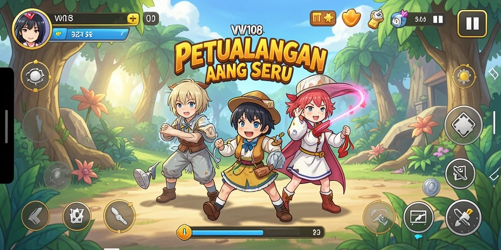 Tampilan gameplay seru dalam VW108 dengan karakter Anime yang beraksi.